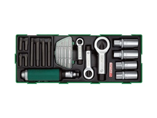 Набор-сет для ремонта резьбы 22предм. TOPTUL