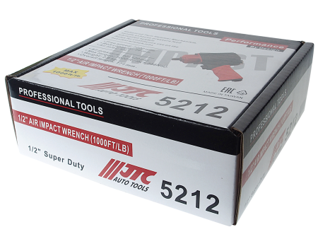 Гайковерт пневматический ударный усиленный JTC 5212 (1/2'' 1356Нм 7200об/мин. 230л/мин. 90-120PSI)