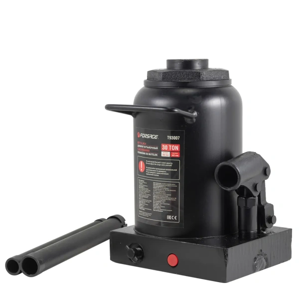 Домкрат бутылочный гидравлический ''PROFI''30т с клапаном на усиленной площадке 150х185мм(h min 262мм, h max 532мм)