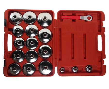 Набор съемников фильтра масляного "чашка" JTC 4572 (18 предметов, в кейсе)