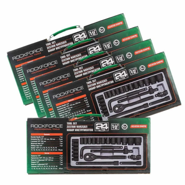 ( 5 K-T ) Набор инструментов 24пр. 1/2''(6гр.)(8-32мм)