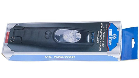 Фонарь светодиодный,  магнит, 3+1 элемента, Li-Ion, 3,7 В KING TONY 9TA24A