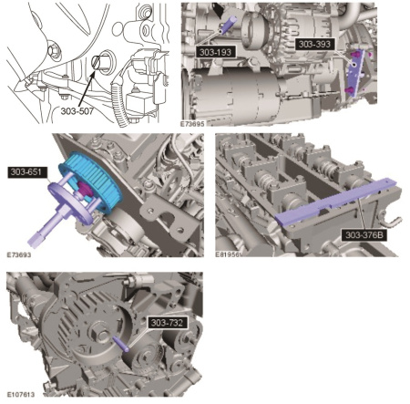 Набор фиксаторов распредвала и коленвала JTC-4234 (FORD, MAZDA, в кейсе)