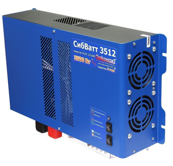 СибВатт 3512 инвертор, преобразователь напряжения DC/AC, 12В/220В, 3500Вт