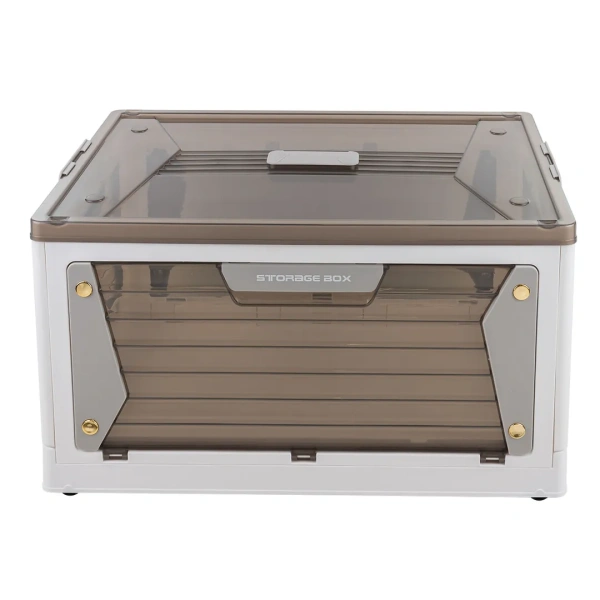 Ящик пластмассовый складной на колесиках для хранения (размер M-52.5х36х29см)