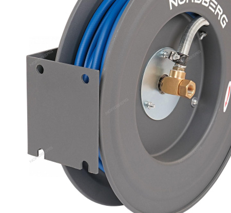 Шланг воздушный на стальной катушке гибридный ПВХ диаметр 12х18 мм 15 м NORDBERG HR1215RPVC