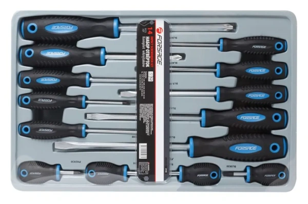 Набор отверток магнитных ''Profi''S2, 14пр.(PH:0x60, 1x30, 1x80, 2x30, 2х100,3х150мм, SL:3x75, 3.5x100, 4x100, 5x30, 6x30, 5.5х125, 6.5х150, 8х175мм)в