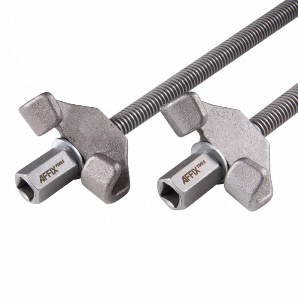 Стяжка амортизаторных пружин AFFIX AF10003370, 370 мм, вороненая, двойной крюк