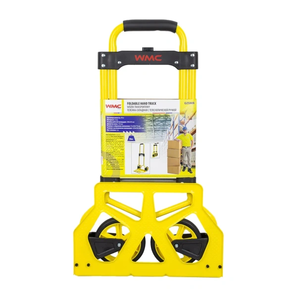 Тележка ручная складная с телескопической ручкой (г/п90кг,420х420х1005мм-в разложенном полож.,280х420-рабочая площадка, 150мм-Ø колес)