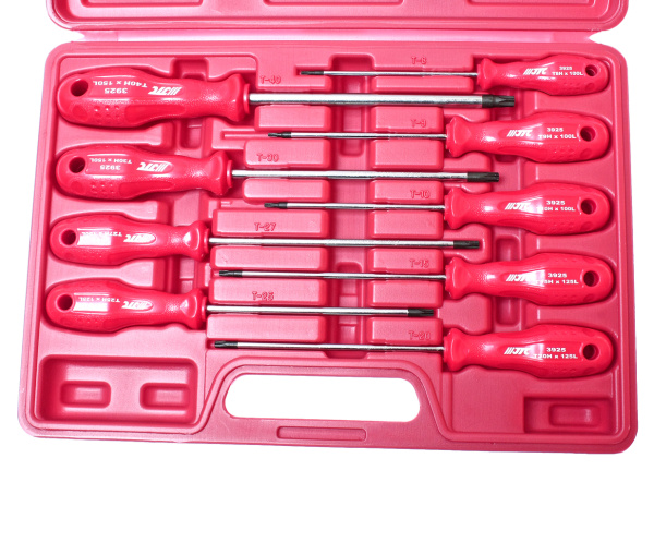 Набор отверток TORX JTC 3925 (T8Нх100 мм-Т40Hх150 мм, 9 предметов)