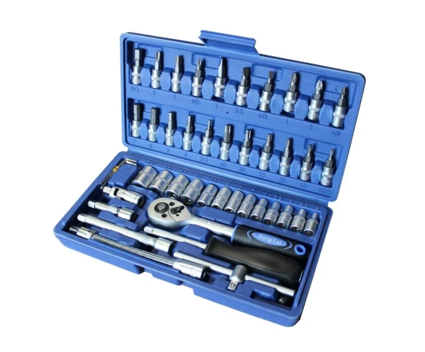 Набор инструментов 46пр. 1/4''(6гр.) профи (4-14мм) в кейсе