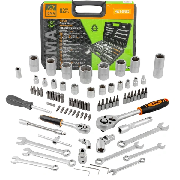 Набор инструментов 82пр. 1/2'', 1/4''(6гр.)