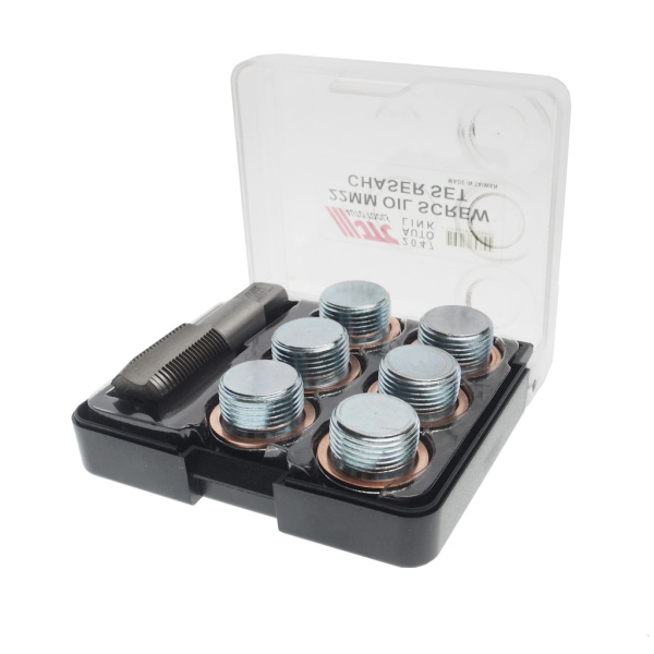 Набор инструментов для ремонта резьбы маслосливных отверстий JTC 2047 (22 мм в боксе)