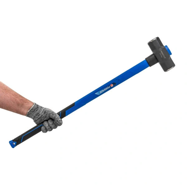 Кувалда с фиберглассовой ручкой и резиновой противоскользящей накладкой (3600г,L ручки-800мм)