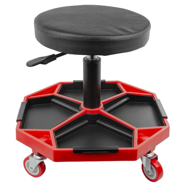 Стул слесарный передвижной с регулировкой высоты, поворотный 360гр.(h min-400мм,h max-540мм,Ø сидения-300мм,съемные лотки-4шт)