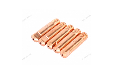 Наконечник сварочный для горелки MIG/MAG E-CU NORDBERG WMI-N10 (M6x25, 1 мм, 5 шт.)