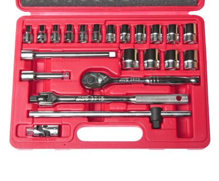 Набор головок торцевых 6-ти гранных JTC H322B (3/8", 6-22 мм, 22 предмета в кейсе)