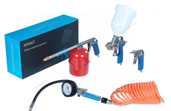 Набор пневмоинструмента 5 предметов NORDBERG NP05KIT