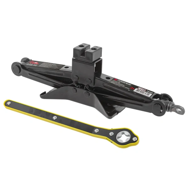 Домкрат механический ''ромб'' 2т с накладкой и трещоточной ручкой-воротком(h min 120мм, h max 415мм),в водоотталкивающем чехле