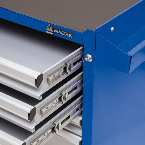 Тележка инструментальная 5 ящиков ОПТИМА синяя МАСТАК 521-05581MB