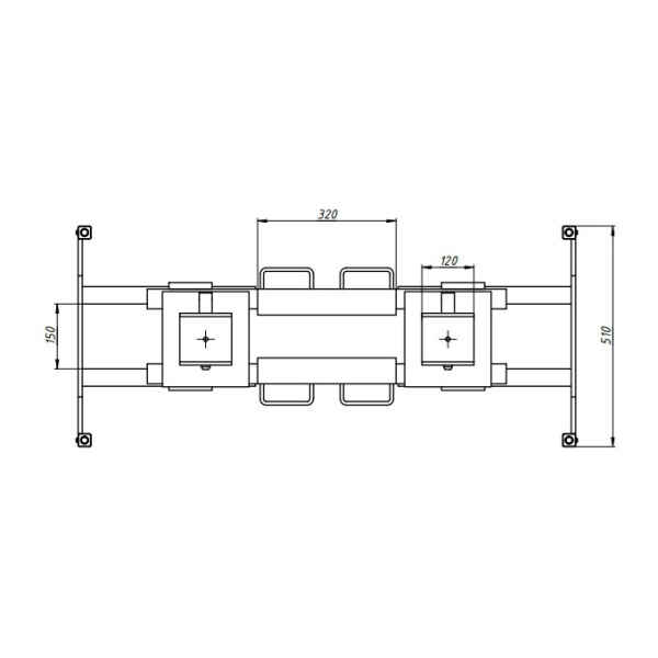 Опорная система для вывешивания передних осей грузового автомобиля 180 мм Гамматест GTM5011
