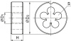 Плашка D-COMBO MD305 круглая ручная М3х0.5, HSS, Ф20х5 мм