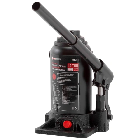 Домкрат бутылочный 12т с клапаном (h min-217мм, h max-407мм)