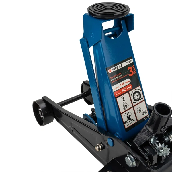 Домкрат подкатной гидравлический 3 т (h min 145мм, h max 465мм)c резиновой накладкой