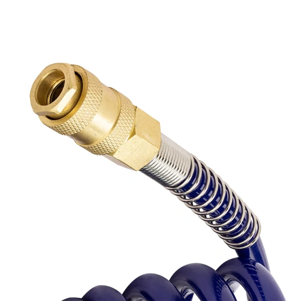 Шланг витой полиуретановый 8 х 12мм х 5м с быстроразъемами