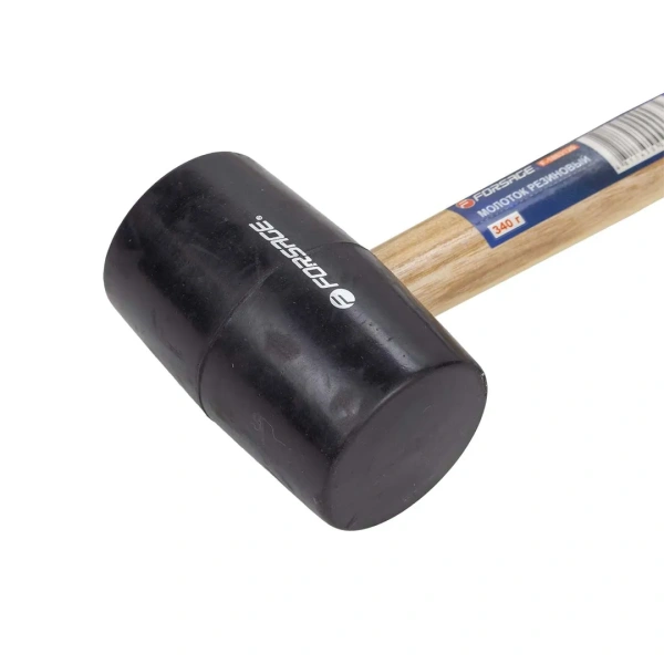 Киянка резиновая с деревянной ручкой (340г, Ø45мм)
