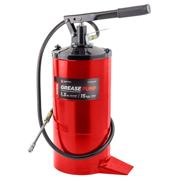 Нагнетатель смазки ручной, 15кг (длина шланга 1.5, внутр.Ø 210мм, внутр. высота 410мм)