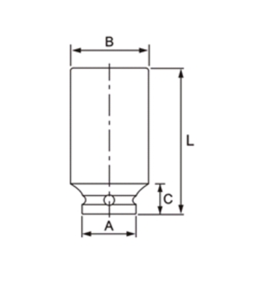 Головка торцевая ударная глубокая JTC 448211 (1/2", 11 мм, L=82 мм)