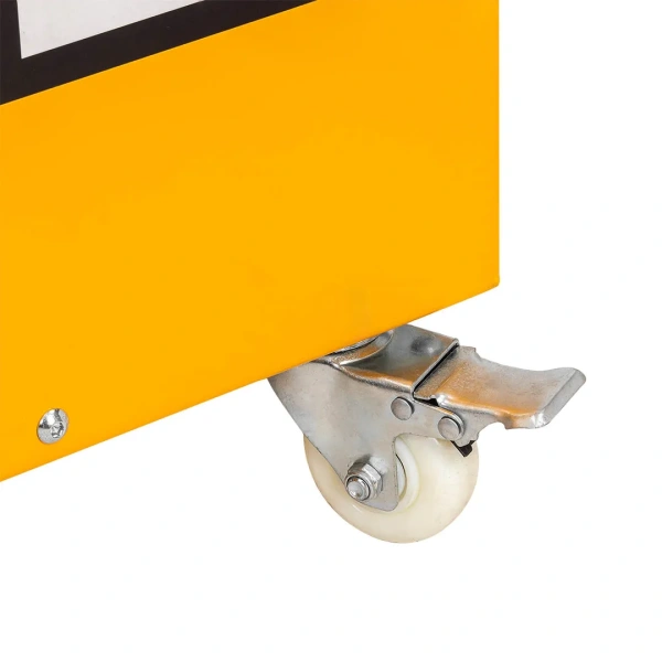 Стеллаж-стенд напольный передвижной металлический (размеры в собр.виде 1350х1000х400мм, 5 полок, max нагрузка 300кг)