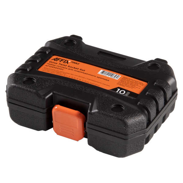 Набор торцевых головок для поврежденных гаек и болтов 10-19 мм кейс 10 предметов AFFIX AF10930010C