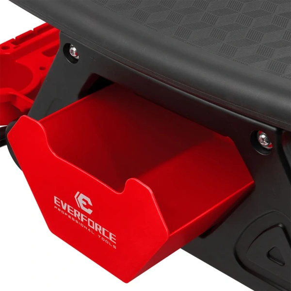 Стул пластиковый передвижной с выдвижным ящиком и пластиковыми ложементами (г/п 130кг, сиденье 450х250мм, ящик 225х210х125мм, ложемент 260х250х50мм)