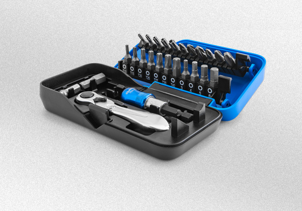 Набор бит и трещотка в кейсе KING TONY 1026CQ-AM