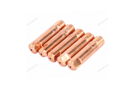 Наконечник сварочный для горелки MIG/MAG E-CU NORDBERG WMI-N08 (M6x25, 0,8 мм, 5 шт.)