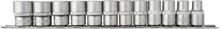 Набор головок торцевых Thorvik S13S1112SM (1/2"DR на держателе, 10-24 мм, 12 предметов)