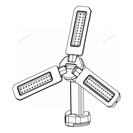 Фонарь складной аккумуляторный NORDBERG 1921