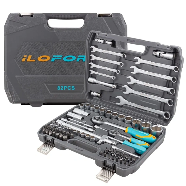 Набор инструмента 82пр.1/4''&1/2''(6-гр.)(4-32мм)