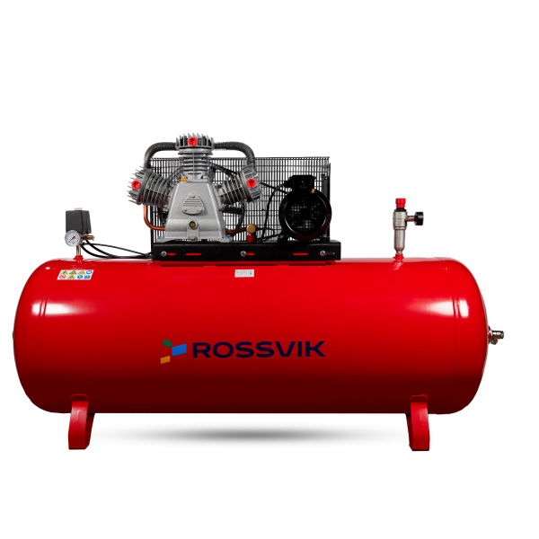 Компрессор ROSSVIK СБ4/Ф-500.LB75 (950 л/мин, 10 бар, ресивер 500 л, 380 В/5,5 кВт, RAL3001, красный)