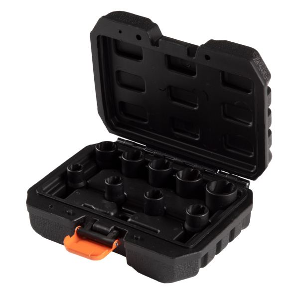 Набор торцевых головок для поврежденных гаек и болтов 10-19 мм кейс 10 предметов AFFIX AF10930010C