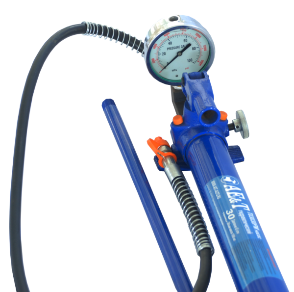 Насос гидравлический ручной 30 т с манометром AE&T T03030PM