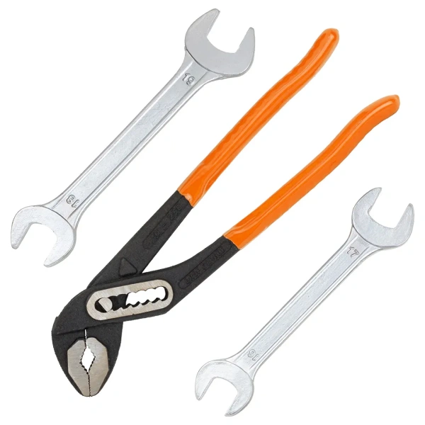 Набор ключей 3пр.(16х17,18х19мм+пассатижи переставные-250мм)