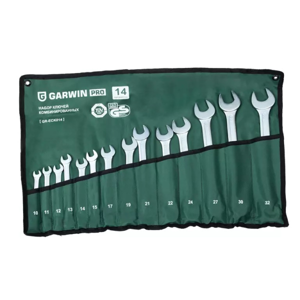 Набор ключей комбинированных GARWIN PRO GR-ECK014 (14 предметов, 10-32 мм)