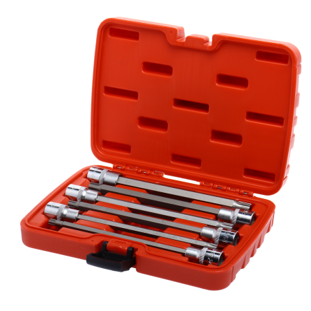 Набор головок с насадкой удлиненных JTC 7258 (1/2", в кейсе, 6 предметов, RIBE, RM7-RM13)