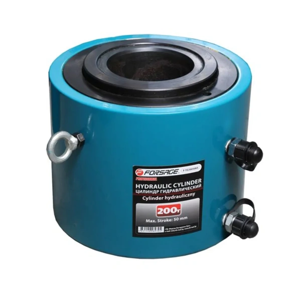 Цилиндр гидравлический двойного действия со сквозным отверстием в штоке200(тход штока-50мм,Ø штока-191мм,Ø отв.-120мм,общий Ø-288мм, L-237мм, 700bar)