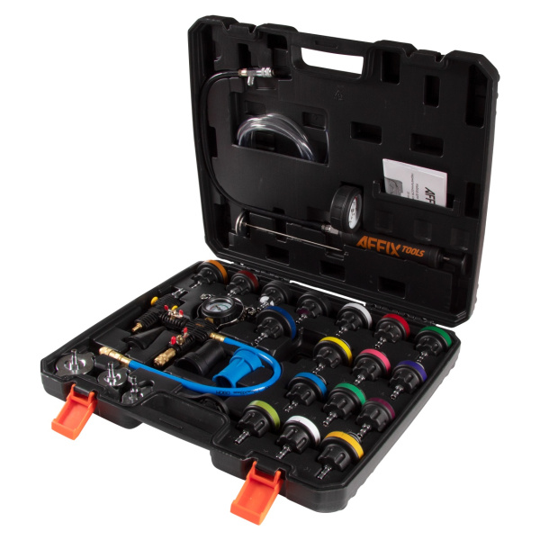 Набор для тестирования герметичности системы охлаждения 28 предмета кейс AFFIX AF10331028C