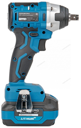 Гайковерт аккумуляторный 1/2" 20В 300 Нм с 4A акк. и зар. уст-вом 4A в мешке NORDBERG NE803K