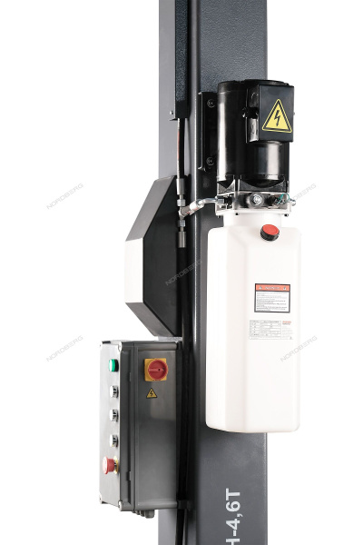 Подъёмник двухстоечный 4,5т 380V с верхней синхронизацией с электростопорами NORDBERG N4124HE-4,5G
